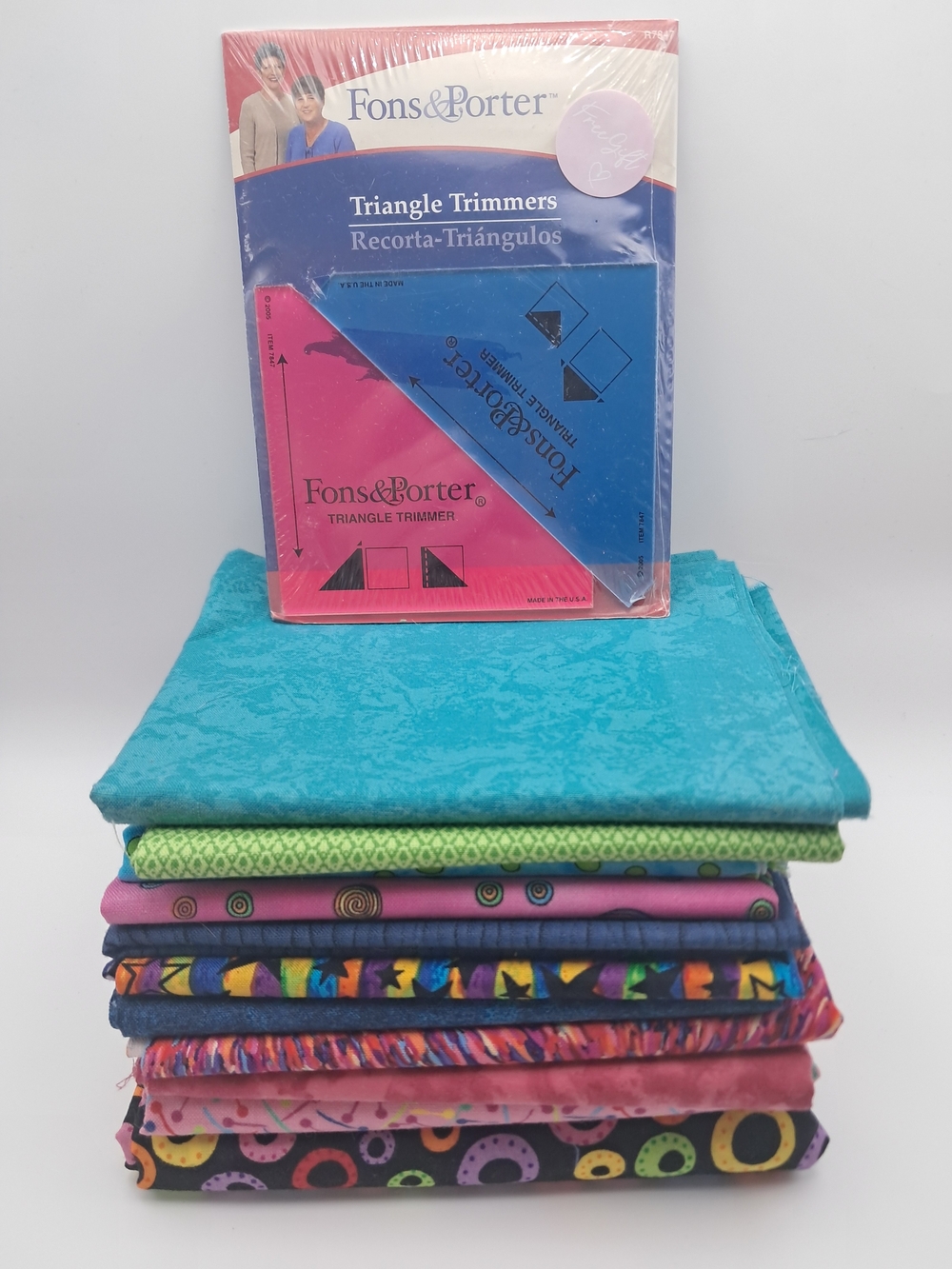 Vintage Bright Colorful Quilting Fabric Bundle Moda Cranston Fat Quarters & Yard